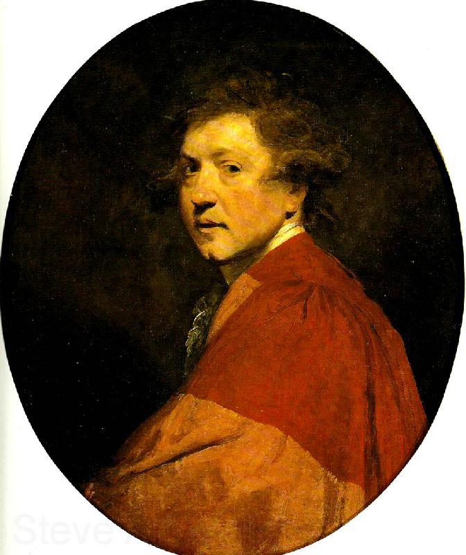 Sir Joshua Reynolds self-portrait in doctoral robes Norge oil painting art